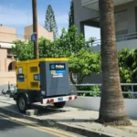 Soundproofed diesel generator house Cyprus installation by Psilos Group at a residential property in Limassol